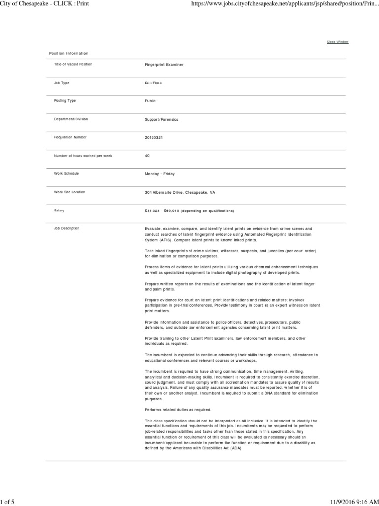 Fingerprint Examiner Fingerprint Expert Witness Free 30day Trial