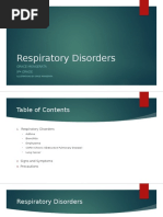 Respiratory Disorders: Grace Monserata 9 Grade