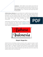 Contoh Artikel Bahasa Indonesia