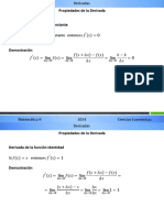 Propiedades de La Derivada