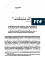 La Semiotica de La Cultura y El Concepto de Texto Lotman PDF