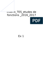 Interro Etudes de Fonctions TES 2016 2017