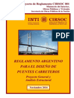 CIRSOC 801 - 2016 - Puentes Carreteros - Proyecto de Reglamento - Proyecto y Analisis