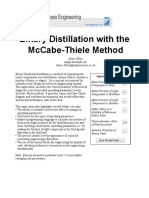 Binary Distillation With The Mccabe-Thiele Method