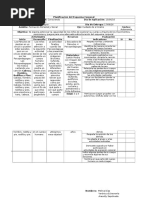 Planificación Del Esquema Corporal Jardin Vtf