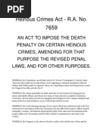 Heinous Crimes Act - R.A. No. 7659