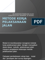 Metode Kerja Pelaksanaan Jalan