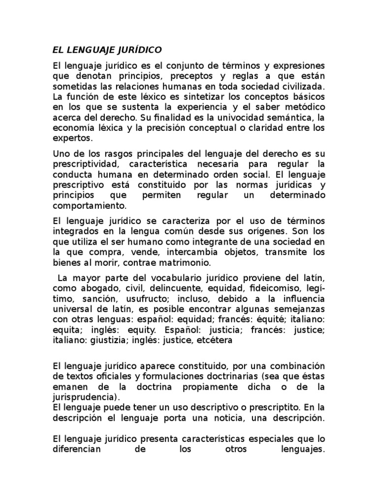 El Lenguaje Jurídico Argumento Teoría de la argumentación