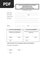 Application For Co-Supervisor