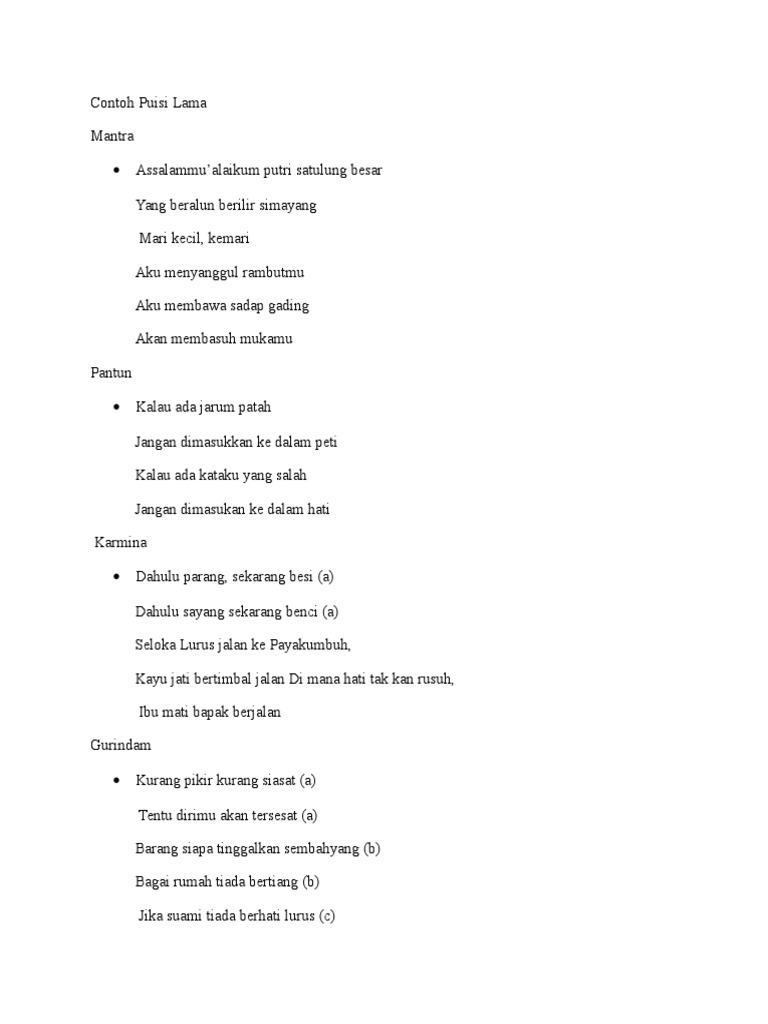 Contoh Puisi Lama - Simak Gambar Berikut Contoh Puisi Lama - Simak Gambar Berikut
