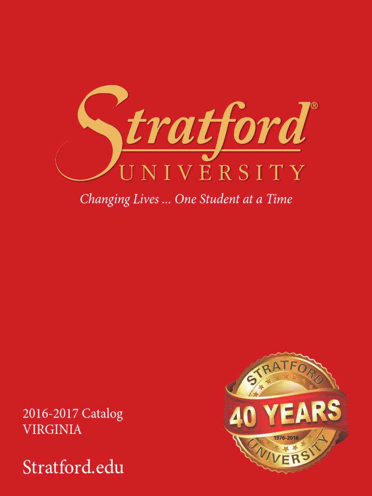 Stratford University VA Catalog PDF Academic Degree Postgraduate
