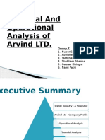 Financial and Operational Analysis of Arvind LTD.: Group 7