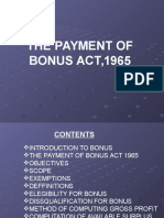 The Payment of Bonus Act1965