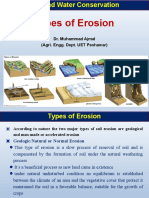 Soil and Water Conservation: Types of Erosion
