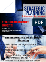 Strategic Planning n Company Performance