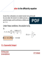 Solving Diffusivity Equation for Constant Rate Well