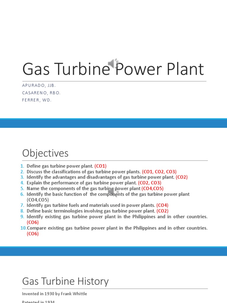 Overview of Gas Turbine Power Plants | PDF | Gas Turbine | Internal ...
