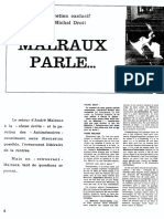 Interview d'André Malraux par Michel Droit en octobre 1967 parue dans Le Figaro Littéraire
