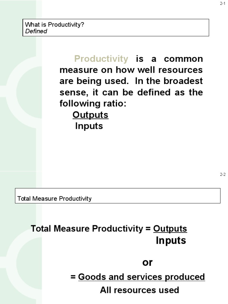 Understanding Productivity Measures | PDF