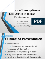 Corruption Trends in East Africa in Today's Environment by Peter Wandera (Transparency International Uganda)