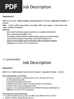 Job Description - L1