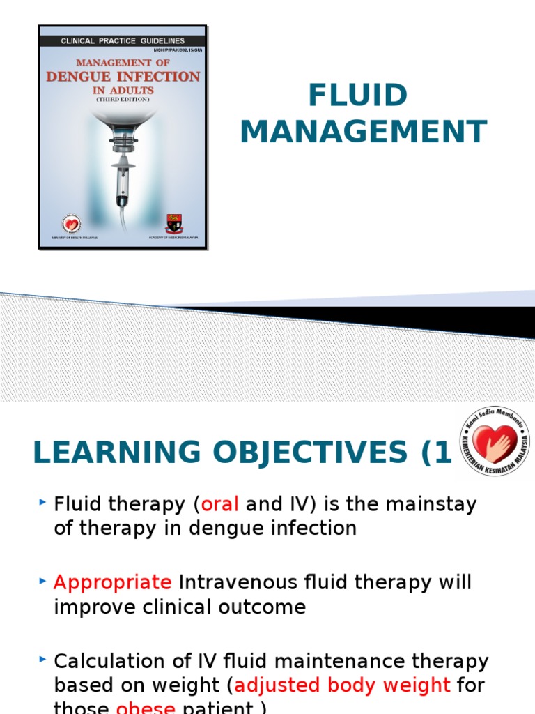 7. Fluid Therapy in Dengue Shock (Circulatory) Intravenous Therapy