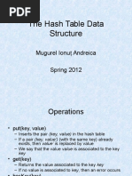 The Hash Table Data Structure: Mugurel Ionuț Andreica Spring 2012