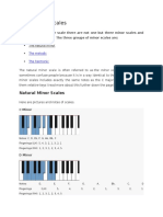 Piano Minor Scales