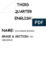 Third Quarter English Name:: Grade & Section