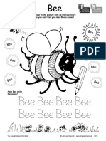 Jolly Phonics Bee Colouring Sheet PDF