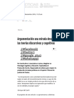 Argumentación Una Mirada Desde Las Teorías Discursivas y Cognitivas