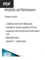 09 Reliability and Maintenance Lecture #9 - Mid - Term PDF