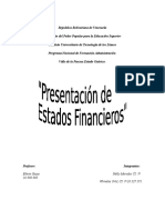 Presentación de Estados Financieros