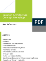 Solution Architecture Concept Workshop: Alan Mcsweeney