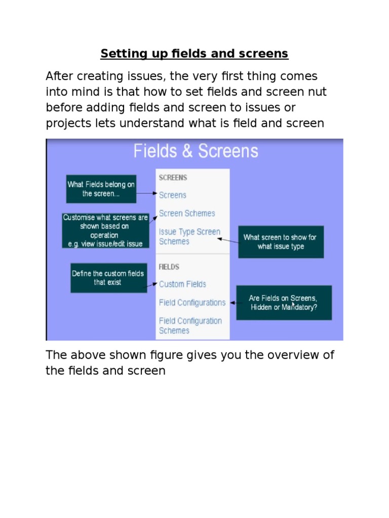 Issue Fields & Screens Setup Guide | PDF | Business