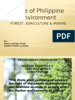 State of Philippine Environment: Forest, Agriculture & Marine