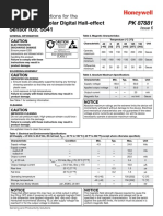 Honeywell Sensing Bipolar Digital Hall Effect Sensor Ic Installation Instructions Ss41 Pk87881 6 en