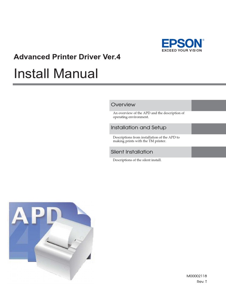 Install Manual: Advanced Printer Driver Ver.4 | PDF | Installation ...