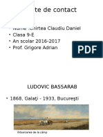 Date de Contact: - Nume:Chirtea Claudiu Daniel - Clasa 9-E - An Scolar 2016-2017 - Prof. Grigore Adrian