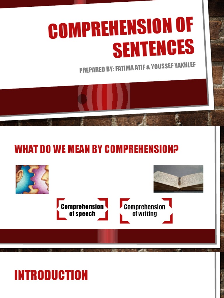 Understanding Sentence Comprehension | PDF | Clause | Word