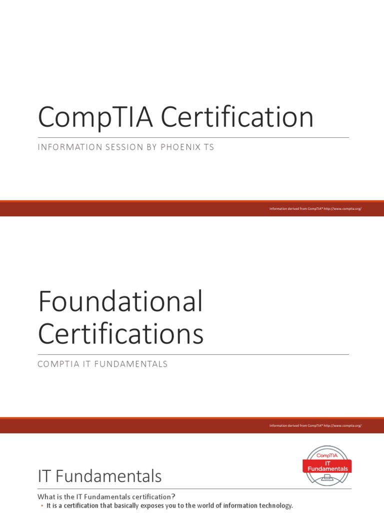 Comptiacertification Lva1 App6892 | PDF | Comp Tia | Professional ...