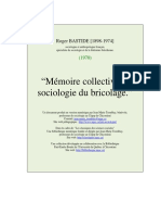 Mémoire Collective Et Sociologie Du Bricolage - [Roger Bastide]