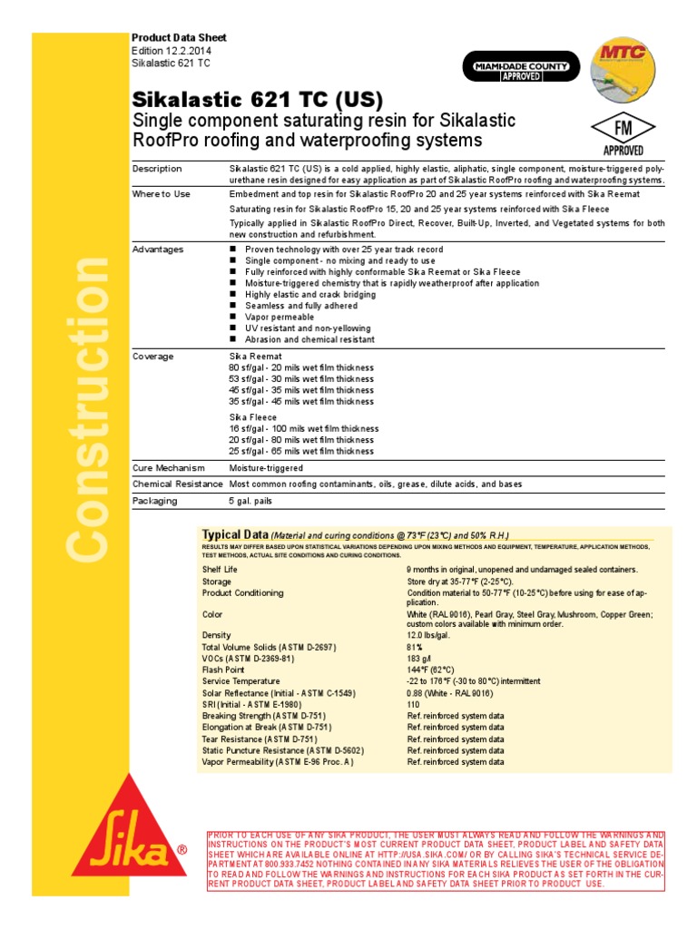 Sikalastic 621 Tc Data Sheet _ Sikalastic®-621 TC – UJVQJF