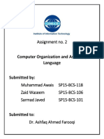 Assignment No. 2: Computer Organization and Assembly Language