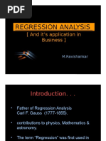 Regression Analysis: (And It's Application in Business)