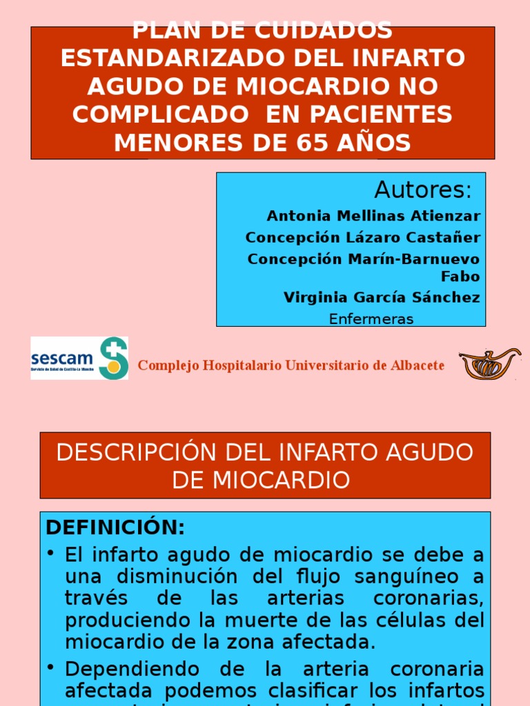 Plan De Cuidados Estandarizado Del Infarto Agudo De Miocardio No ...