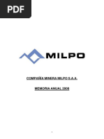 Milpo Memoria Anual 2008