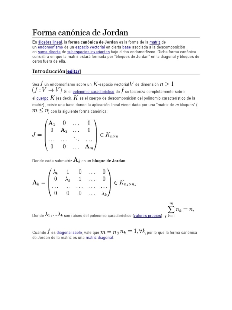 Forma Canónica de Jordan PDF
