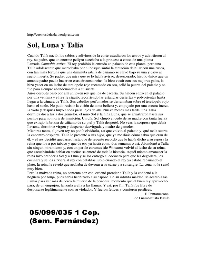 BASILE Sol, Luna y Talia PDF Ocio