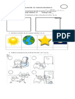 Evaluación de Ciencias Naturales Dia - Noche